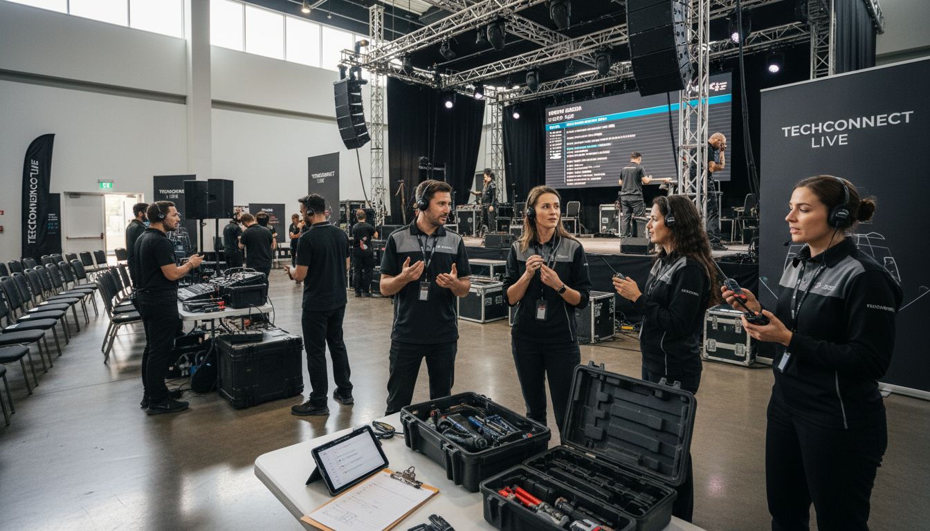 Onsite event logistics setup
